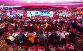 Suasana hiburan kasino neon dewasa